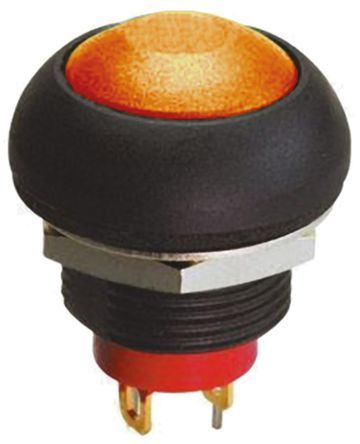 PAS6B2M4CES4, RS PRO Single Pole Single Throw (SPST) Momentary Miniature Push Button Switch, IP67, 13.6 (Dia.)mm, PCB, 32/125V ac, Кнопочный переключатель