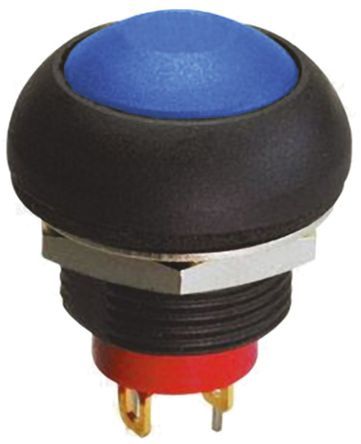 PAS6B2M4CES7, RS PRO Single Pole Single Throw (SPST) Momentary Miniature Push Button Switch, IP67, 13.6 (Dia.)mm, PCB, 32/125V ac, Кнопочный переключатель