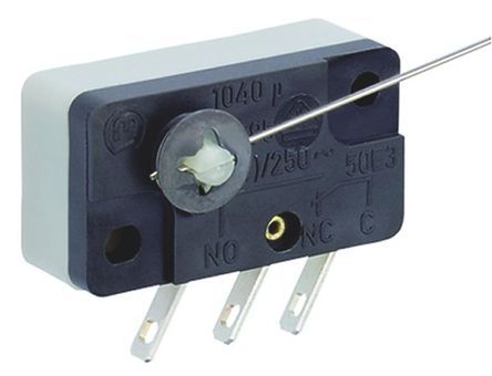 01040.0114-00, Marquardt SPDT Lever Microswitch, 4 A @ 250 V ac, Микропереключатель