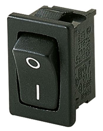 01801.2106-02, Marquardt Single Pole Single Throw (SPST), On-None-Off Rocker Switch Panel Mount, Клавишный переключатель