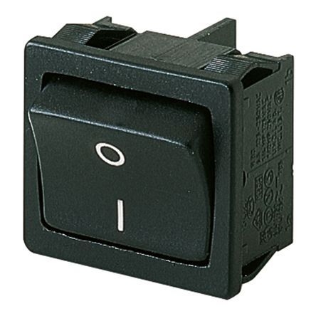 01802.2104-02, Marquardt Double Pole Single Throw (DPST), On-None-Off Rocker Switch Panel Mount, Клавишный переключатель