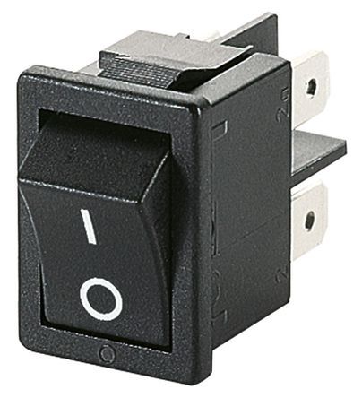 01858.0103-01, Marquardt Double Pole Single Throw (DPST), On-None-Off Rocker Switch Panel Mount, Клавишный переключатель