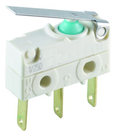 01045.6102-00, Marquardt SPDT Lever Microswitch, 6 A @ 250 V ac, Микропереключатель