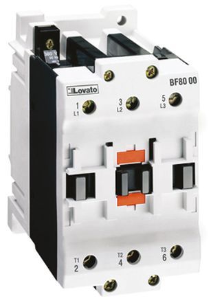 11BF9500110, Lovato 3 Pole Contactor - 95 A, 110 V ac Coil, Orange, 3NO, 50 kW, Контактор