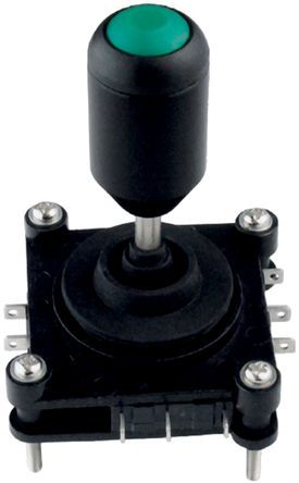 CV4-YQ-05R2G-GM, RS PRO, 2 Way Joystick Switch Knob, Spring Return, IP65 Rated, 250V ac, Джойстик-переключатель