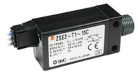ZSE2-T1-15, SMC Pressure Switch, NPTF 1/8 -101kPa to 0 kPa