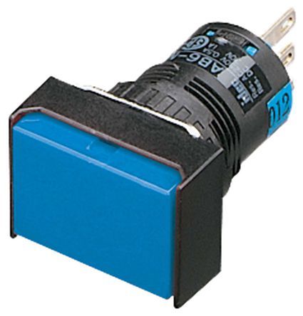 AB6H-M1P-S, Idec SPDT, Momentary Push Button Switch, IP65, 24 x 30mm, Panel Mount, Кнопочный переключатель