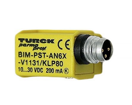 BIM-PST-AP6X-V1131 W/KLP-80, Turck Inductive Sensor - Block, PNP-NO Output, IP67, Cable Terminal, Индуктивный датчик приближения