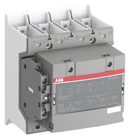 1SFL427102R1311, ABB 4 Pole Contactor - 160 A, 230 V ac Coil, AF Range, 4NO, 55 kW, Контактор