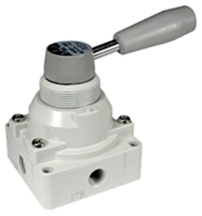 VH200-N02, SMC Lever 4/3 Pneumatic Manual Control Valve VH200 Series, Клапан