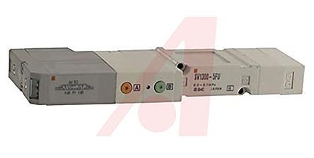 SV1300R-5FU, SMC 5/3 Pneumatic Solenoid Valve Solenoid/Pilot/Spring SV1000 Series, Клапан