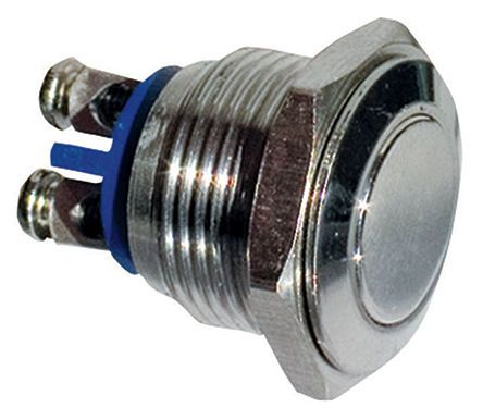 MP0044/1, Bulgin Single Pole Double Throw (SPDT) Momentary Push Button Switch, Кнопочный переключатель