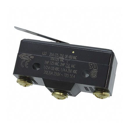 BA-2RL-A2, Honeywell SPDT Straight Lever Microswitch, 20 A, Микропереключатель