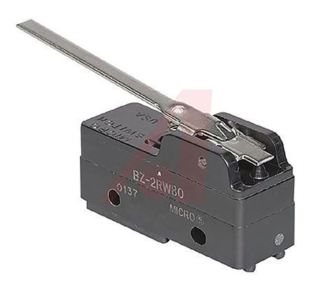 BZ-2RW80, Honeywell SPDT Straight Lever Microswitch, 15 A, Микропереключатель