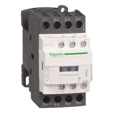 LC1DT326M7, Schneider Electric 4 Pole Contactor, 220 V ac Coil, TeSys D, 4NO, Контактор