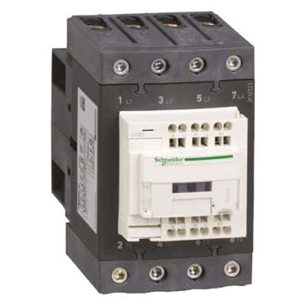 LC1DT60A3B7, Schneider Electric 4 Pole Contactor, 24 V ac Coil, TeSys D, 4NO, Контактор