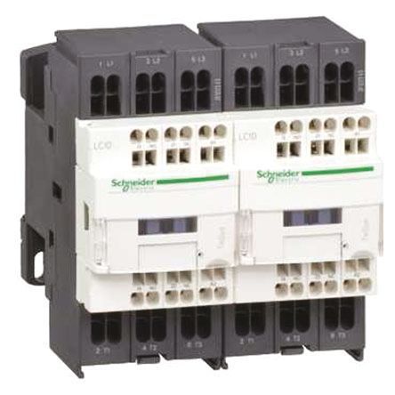 LC2D093V7, Schneider Electric 3 Pole Reversing Contactor, 400 V ac Coil, TeSys D, 5.5 kW, Контактор