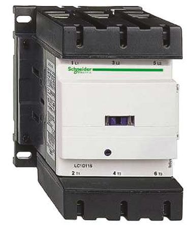 LC1D1156FE7, Schneider Electric 3 Pole Contactor, 115 V ac Coil, TeSys D, 3NO, Контактор