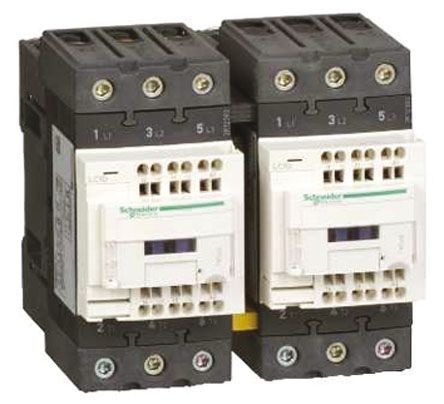 LC2D40A3S7, Schneider Electric 3 Pole Reversing Contactor, 500 V ac Coil, TeSys D, 30 kW, Контактор