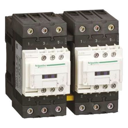 LC2D40AC7, Schneider Electric 3 Pole Reversing Contactor, 32 V ac Coil, TeSys D, 30 kW, Контактор