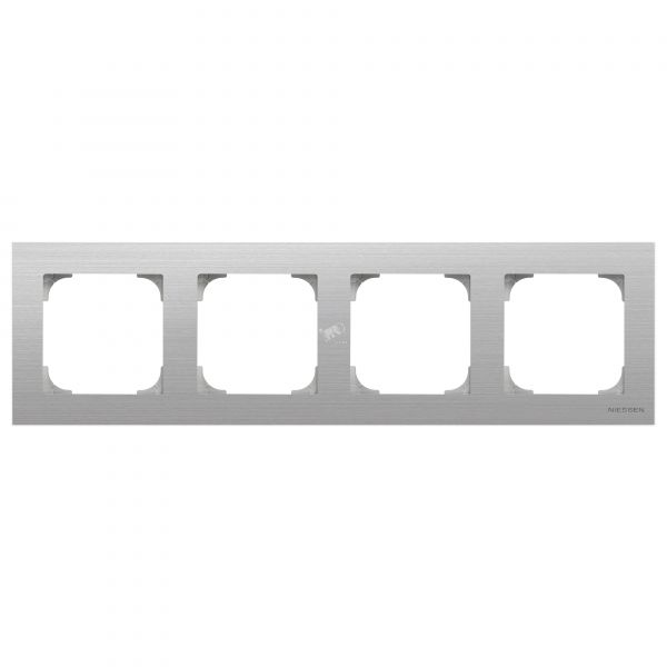 Рамка 4 поста SKY нержавеющая сталь