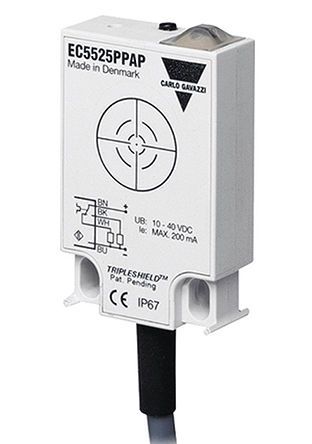 EC5525PPAP-1, Carlo Gavazzi 35mm Flush, Non Flush Mount Capacitive sensor, PNP-NO/NC Output, 25 mm Detection Range, IP67, Датчик