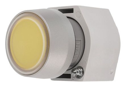 704.013.4, Modular Switch Body, IP65, Yellow, Panel Mount, Momentary for use with Eao 04 Series Contact Block -25°C +50°C