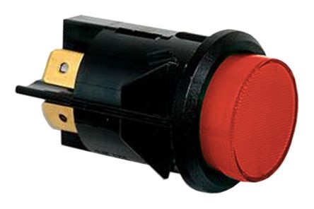 C7053AFNAA, Arcolectric Double Pole Double Throw (DPDT) Latching Red LED Push Button Switch, IP65, 25 (Dia.)mm, Panel Mount, 250V ac, Кнопочный переключатель