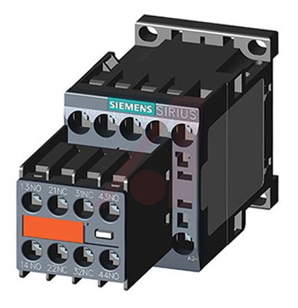 3RT2017-1BB44-3MA0, Siemens 3 Pole Contactor - 12 A, 24 V dc Coil, SIRIUS Innovation, 3NO, 5.5 kW, Контактор