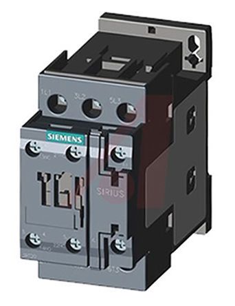 3RT2026-1AC20, Siemens 3 Pole Contactor - 25 A, 24 V ac Coil, SIRIUS Innovation, 3NO, 11 kW, Контактор