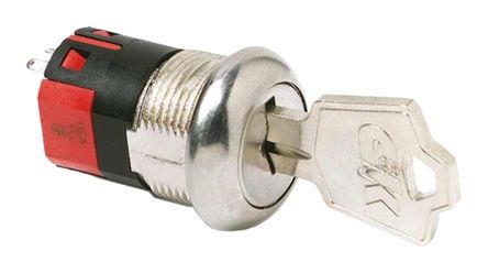 Y100AA2C203NQE, C & K Key Switch, SP, 4 A 3-Way, Выключатель с ключом