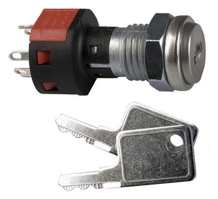 YF011U2C203NQ, C & K Key Switch, SP, 4 A 2-Way, Выключатель с ключом