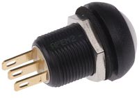 IMR7Z472UL, APEM Single Pole Double Throw (SPDT) Momentary Push Button Switch, IP67, 13.6 (Dia.)mm, Panel Mount, 28V dc, Кнопочный переключатель