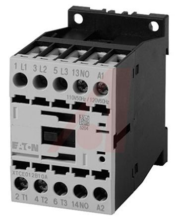 276554 & DILM7-10(24V50/60HZ), Eaton 3 Pole Contactor - 7 A, 24 V ac Coil, xStart, 3NO, 3 kW, Контактор