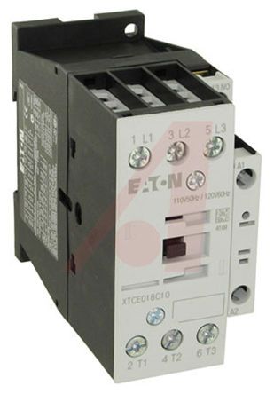 XTCE032C10T, Eaton 3 Pole Contactor - 32 A, 24 V ac Coil, xStart, 3NO, 15 kW, Контактор