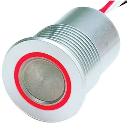 Schurter Illuminated Natural Aluminium Flexible Wire Piezo Switch IP IPK  mA Free Polarity   C Пьезопереключатель