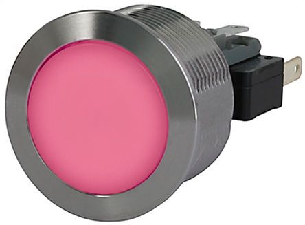 1241.7036.1131000, Schurter MSM 22 Single Pole Double Throw (SPDT) Momentary Red LED Push Button Switch, IP40 (Front Side Mechanical),, Кнопочный переключатель