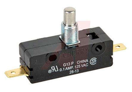 0G1301M0, ZF SPST-NO Button Microswitch, 100 mA, Микропереключатель