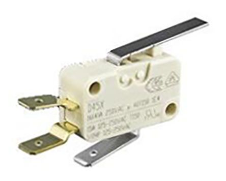 D449-R1RA-G2, ZF SPDT Roller Lever Microswitch, 10 A @ 125/250 V ac, 6 A @ 30 V dc, Микропереключатель