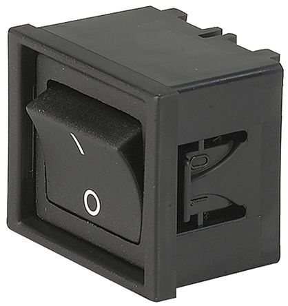 6050.5512, Schurter Double Pole Single Throw (DPST), On-None-Off Rocker Switch Panel Mount, Клавишный переключатель