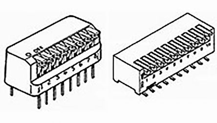 5435802-1, TE Connectivity 8 Way Through Hole DIP Switch SPST, Piano Actuator, Переключатель