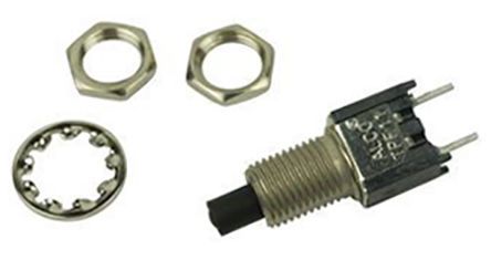 TPF11CGPC004, TE Connectivity Single Pole Single Throw (SPST) Momentary Miniature Push Button Switch, 6.4 (Dia.)mm, Through Hole, 20, Кнопочный переключатель