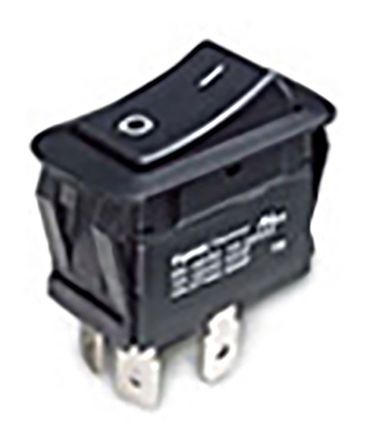 1571102-2, TE Connectivity Double Pole Single Throw (DPST), Latching Rocker Switch Panel Mount, Клавишный переключатель