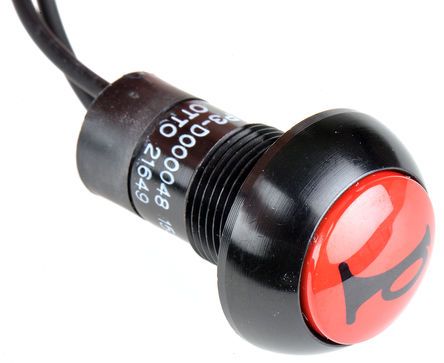 P3-D000048W, Otto Momentary Push Button Switch, IP64, IP68S, Panel Mount, 28 V dc, 115 V ac, Кнопочный переключатель