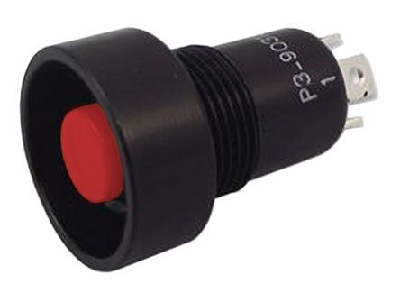 P3-903181, Otto Single Pole Double Throw (SPDT) Momentary Push Button Switch, IP64, IP68S, Panel Mount, 28 V dc, 115 V ac, Кнопочный переключатель