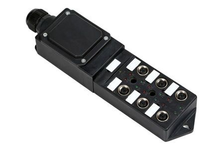 JB06-12P5B-TB, RS PRO M12 Sensor Box, 6 Port