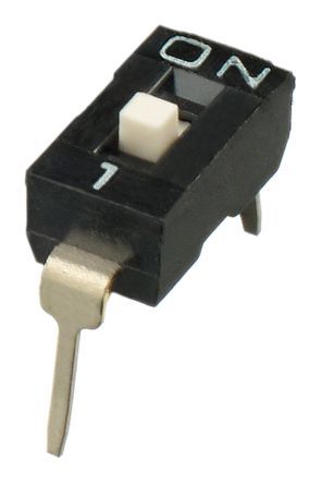 IKD0100101, APEM 1 Way Through Hole DIP Switch SPST, Raised Actuator Slide Actuator, Переключатель