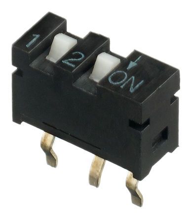 SIP-02TV, Apem 2 Way PCB SIP Switch SPST, Переключатель