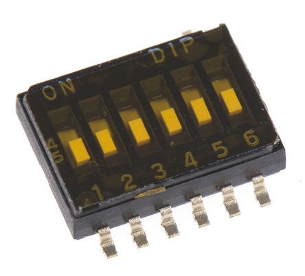 DHA-02T-Q, Apem 2 Way Surface Mount DIP Switch SPST, Flush Slide Actuator, Переключатель