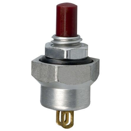 39-351 RED, Grayhill Single Pole Single Throw (SPST) Momentary Push Button Switch, 9.53 (Dia.)mm, Panel Mount, 220V ac, Кнопочный переключатель